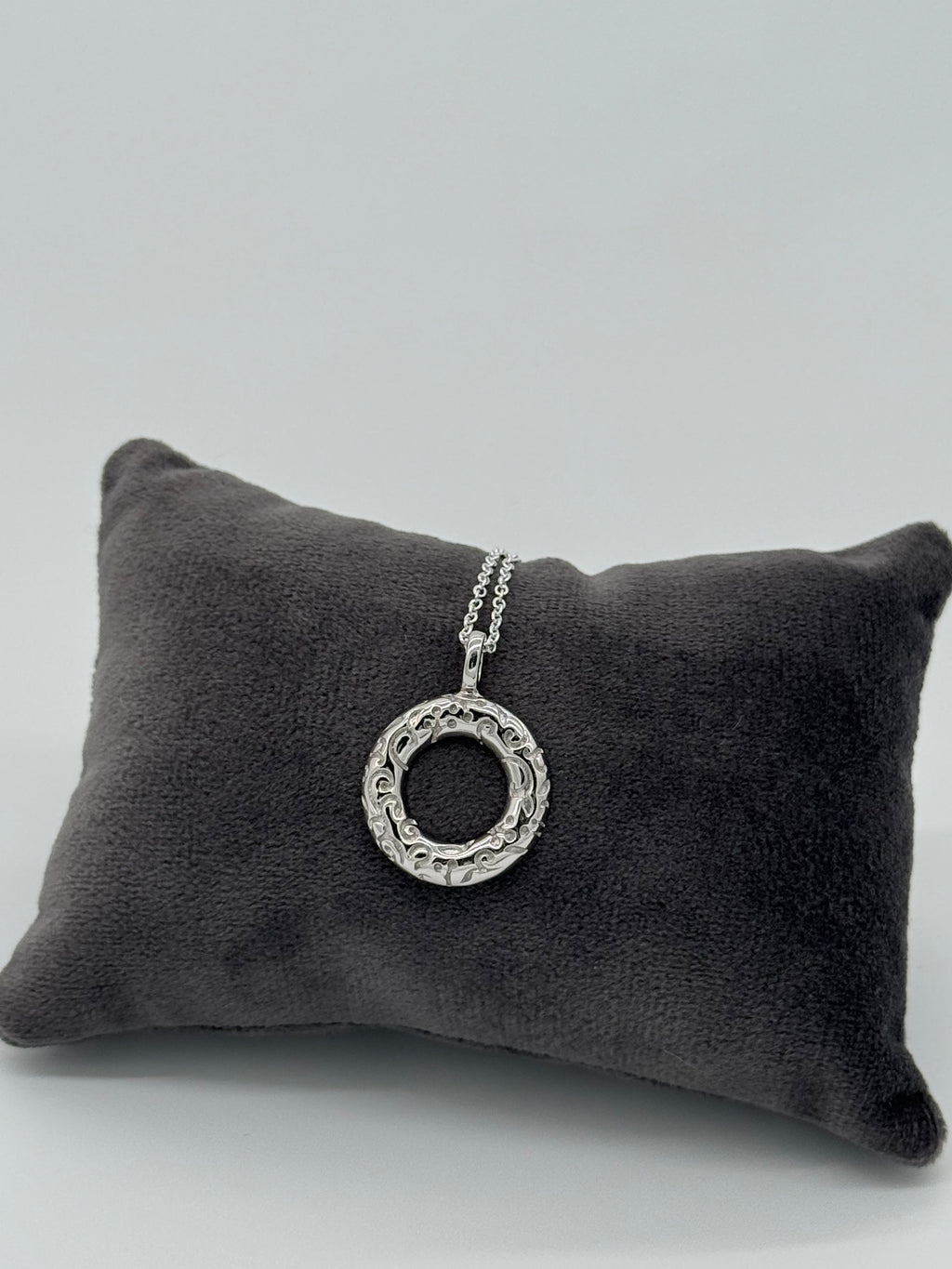 Rundes Muster Collier Silber 925 - Kreis