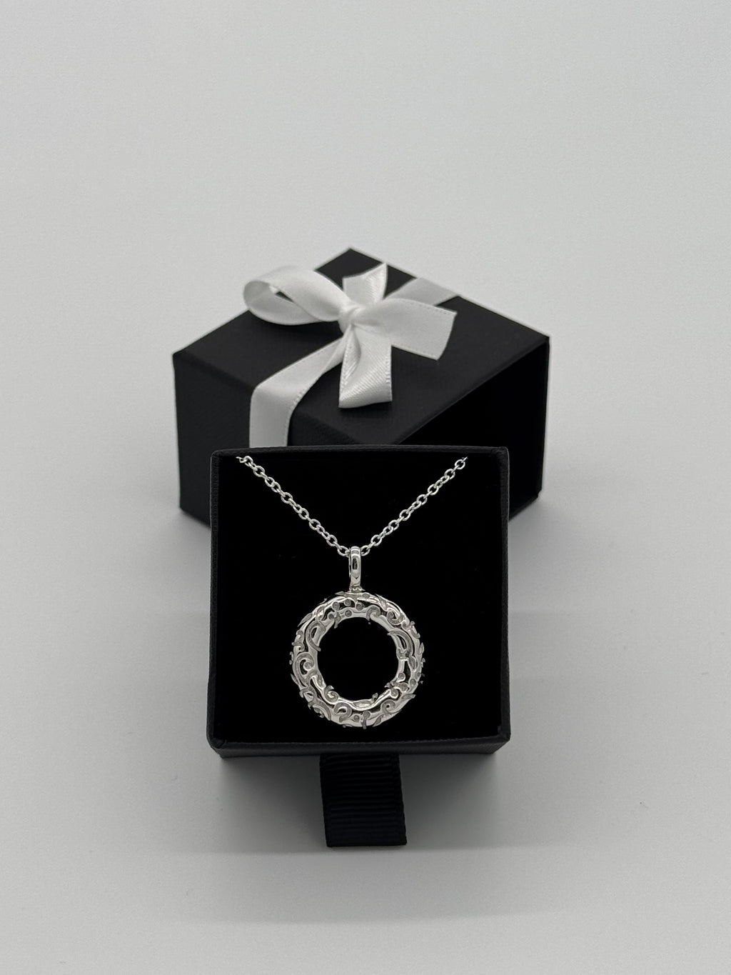 Rundes Muster Collier Silber 925 - Kreis