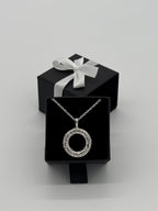 Rundes Muster Collier Silber 925 - Kreis