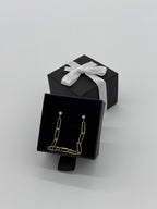 Ohrstecker 5 Glieder diamantiert | Silber vergoldet