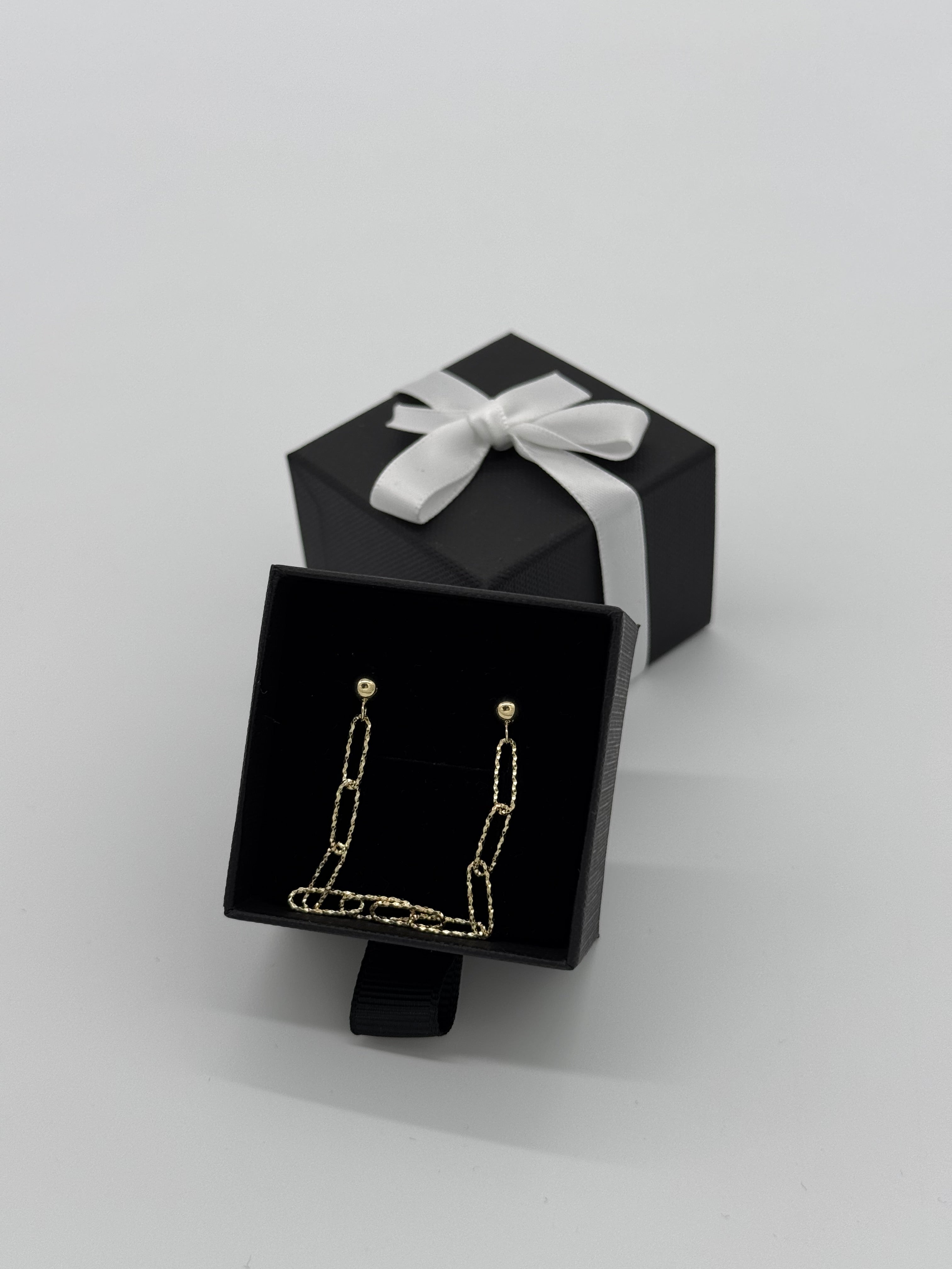 Ohrstecker 5 Glieder diamantiert | Silber vergoldet