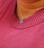 Funkelndes Circle Collier mit 21 Steinen in 925 Silber