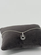 Funkelndes Circle Collier mit 21 Steinen in 925 Silber