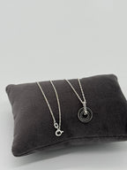 Funkelndes Circle Collier mit 21 Steinen in 925 Silber