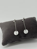 Ohrstecker mit Anhänger diamantiert | Echt Silber 925