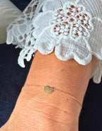 Goldenes Armband Herz | Silber vergoldet