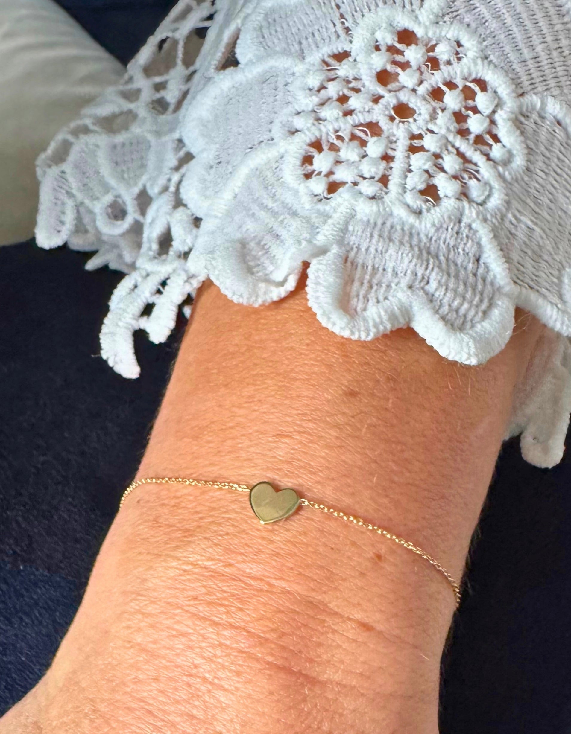 Goldenes Armband Herz | Silber vergoldet