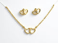 Set Collier und Ohrstecker | Herzen