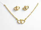 Set Collier und Ohrstecker | Herzen