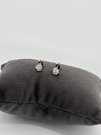 Ohrstecker Herz in Weiß | Silber 925