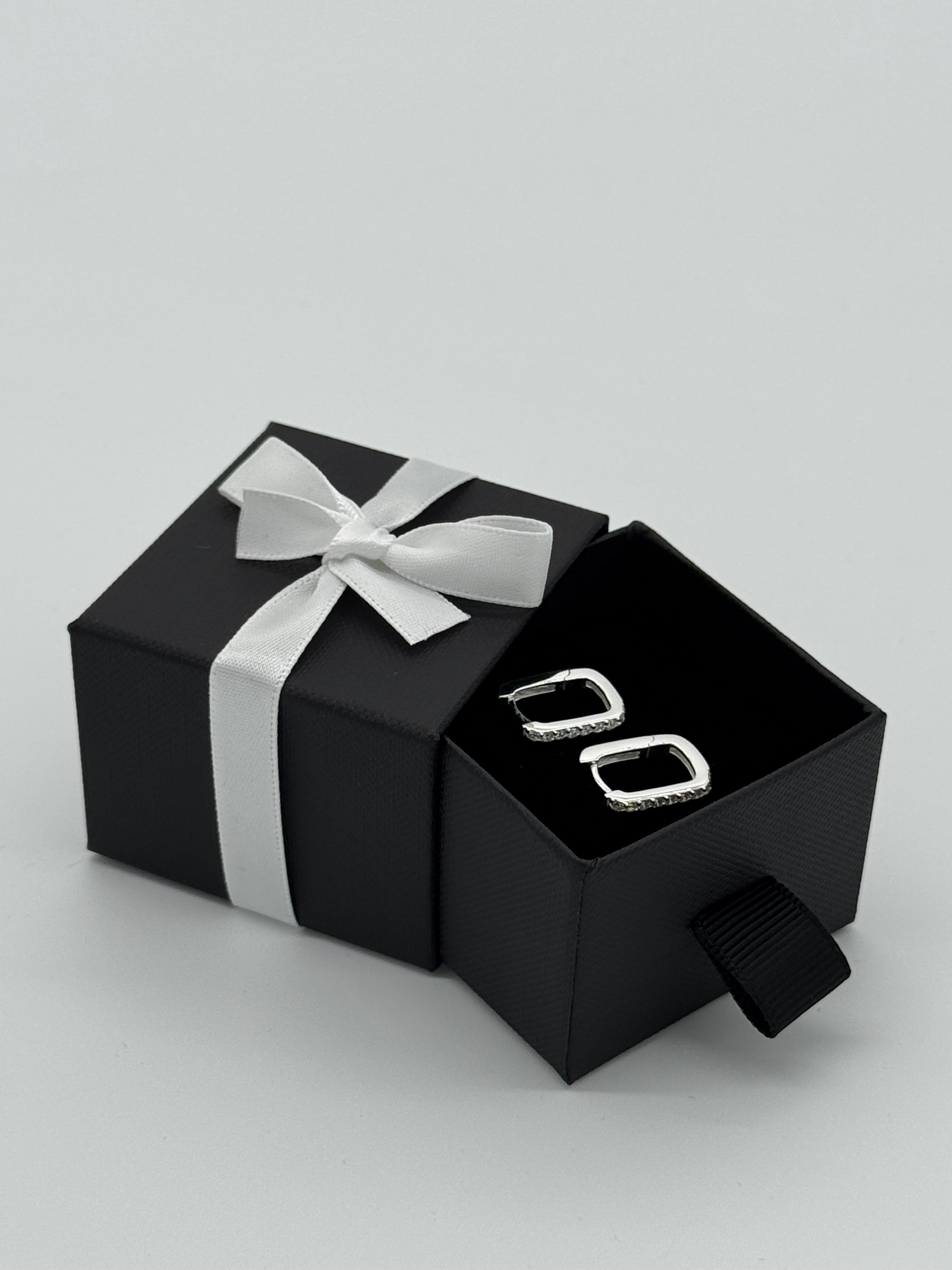 Klappcreolen Silber 925 - Moderne 18 Steine