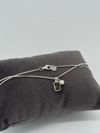 Collier mit edler Anhängerkombination - Oliver Baguette Stein, Perle, Herz