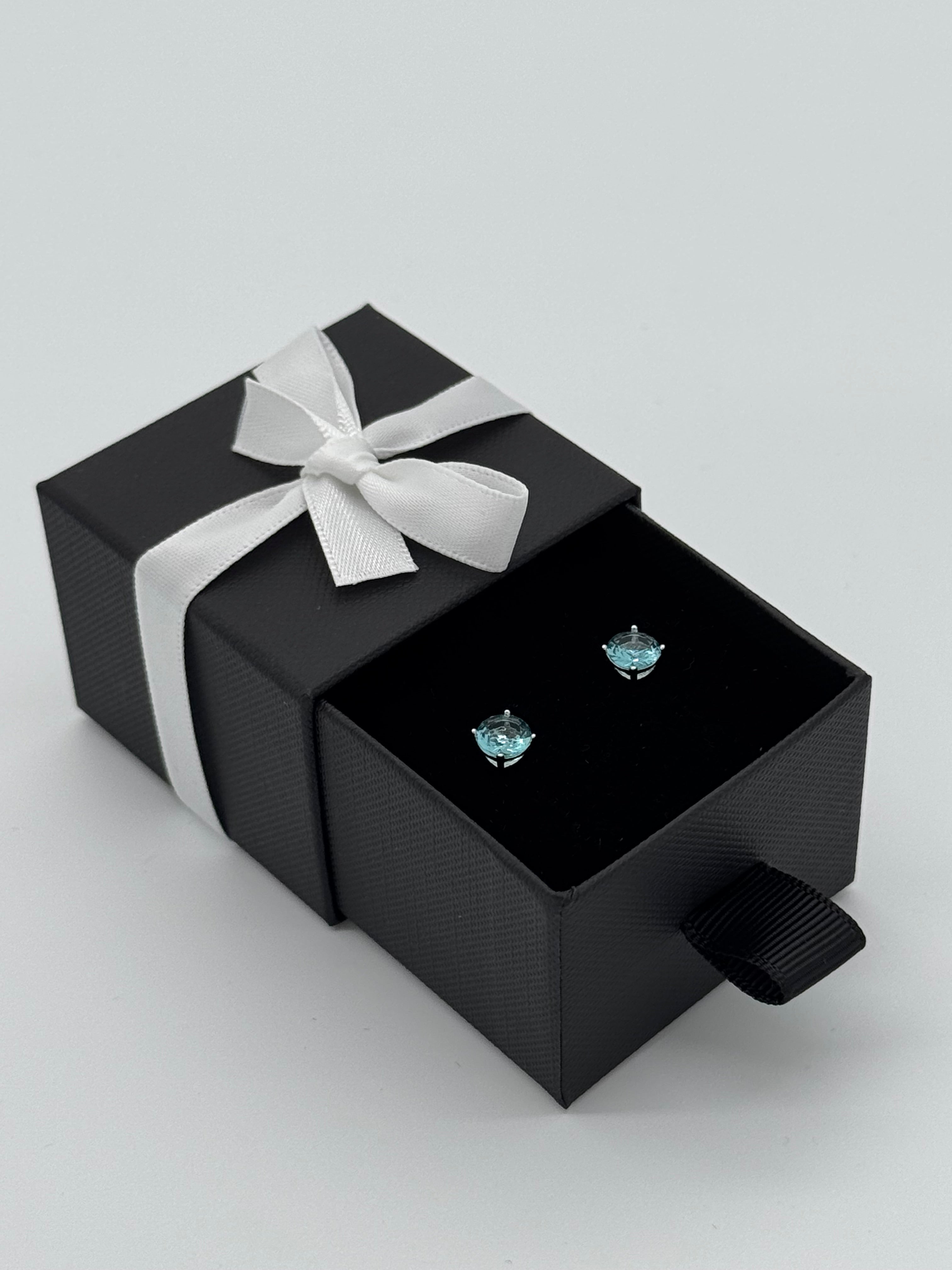 Ohrstecker 925 Silber - Aqua Mare