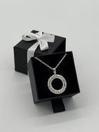 Rundes Muster Collier Silber 925 - Kreis