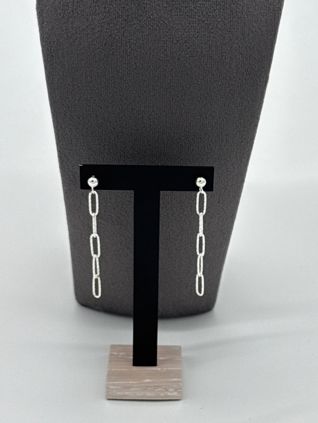 Ohrstecker 5 Glieder diamantiert | Echt Silber