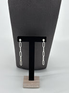 Ohrstecker 5 Glieder diamantiert | Echt Silber