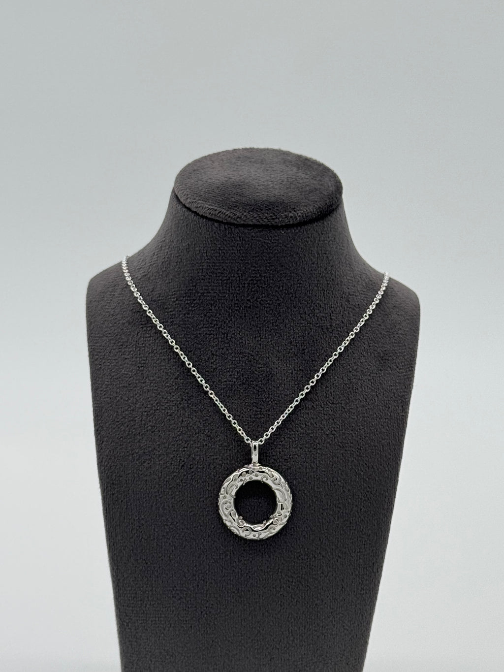 Rundes Muster Collier Silber 925 - Kreis