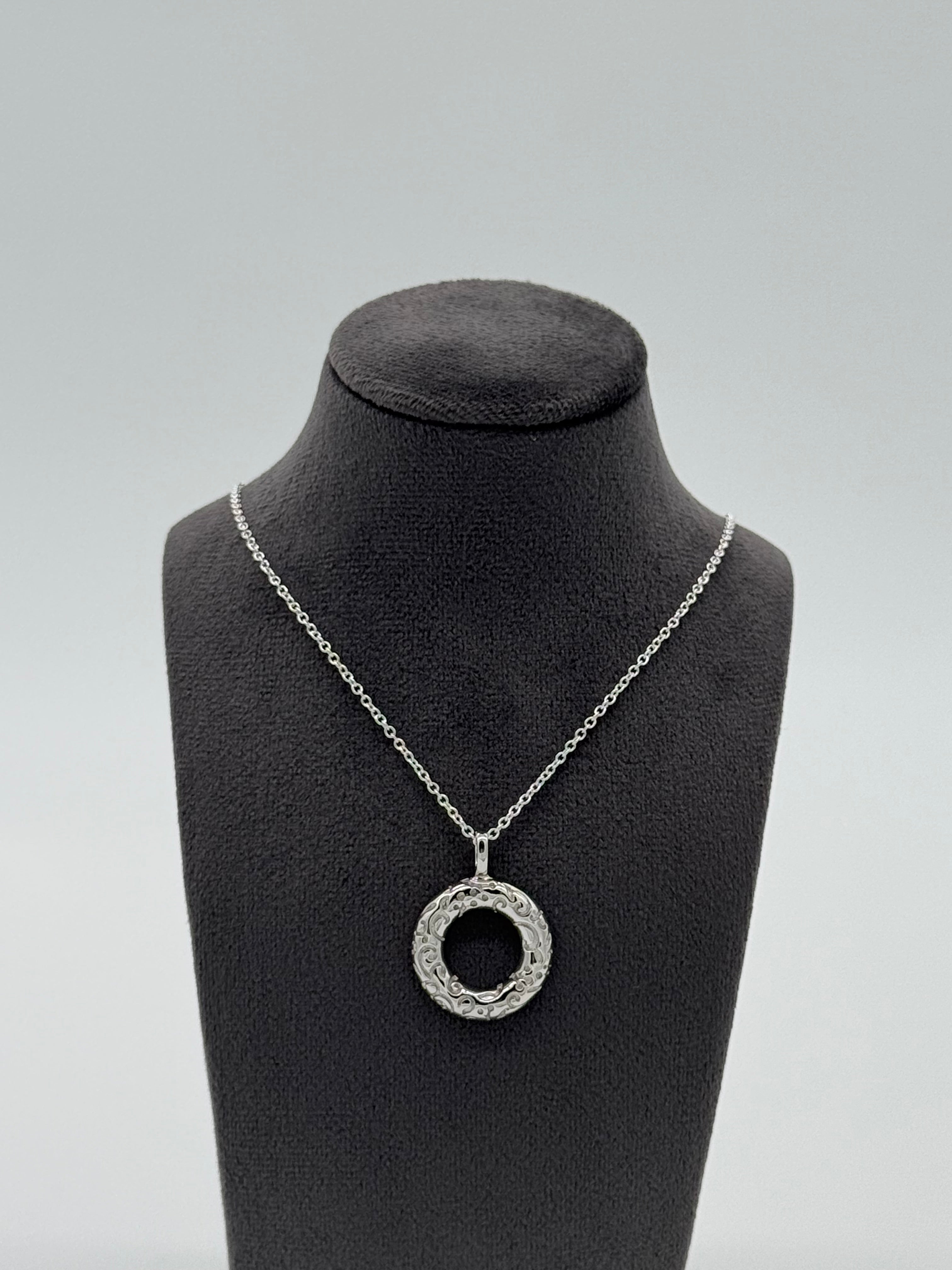 Rundes Muster Collier Silber 925 - Kreis