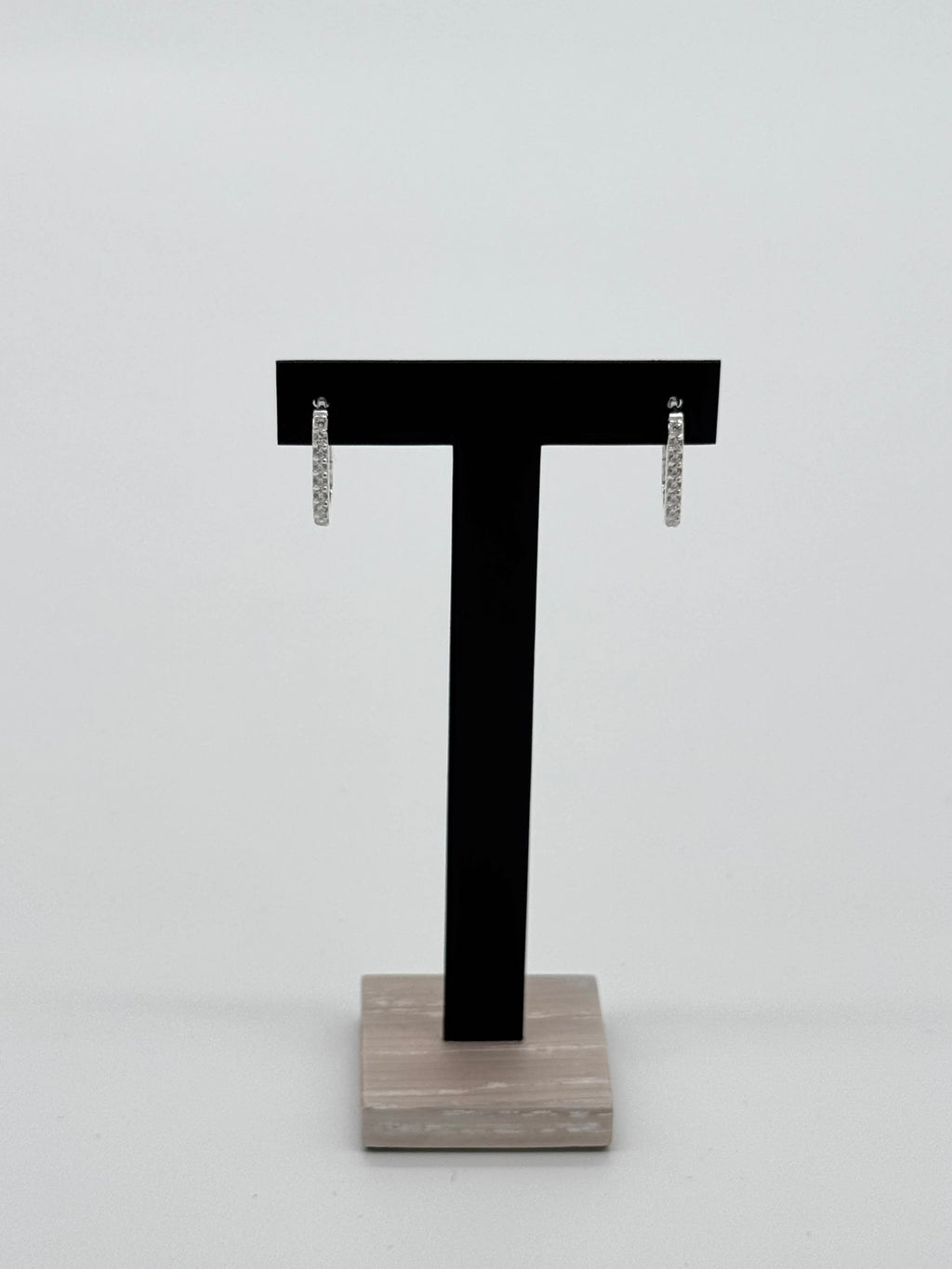 Klappcreolen Silber 925 - Moderne 18 Steine