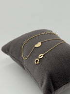 Goldenes Armband Herz | Silber vergoldet