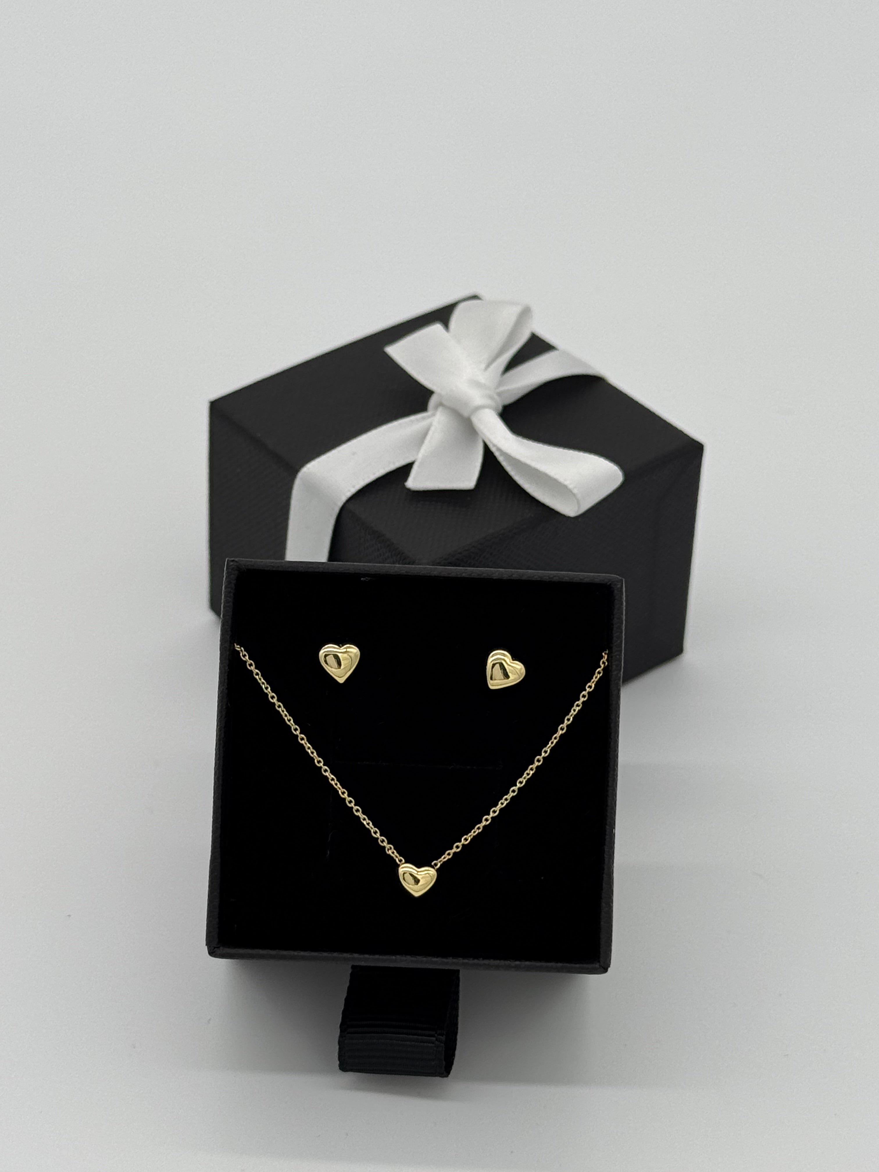 Runde Herzen | Collier und Ohrstecker