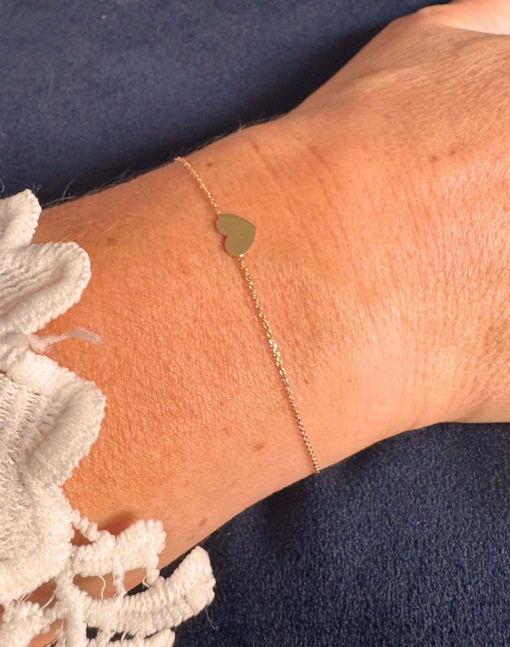 Goldenes Armband Herz | Silber vergoldet