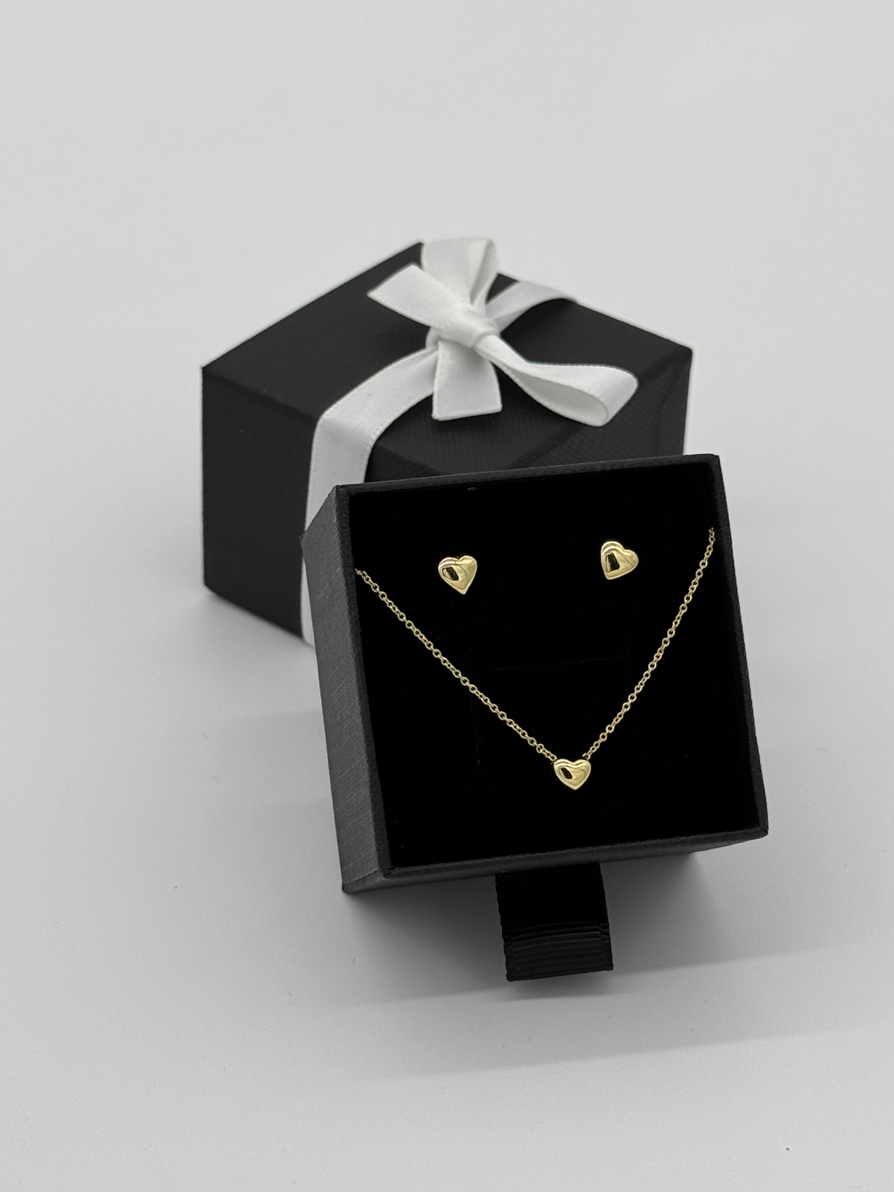 Runde Herzen | Collier und Ohrstecker