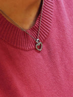 Collier Herz mit 20 Zirkonia | Echt Silber