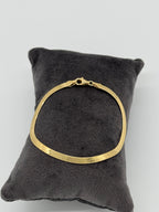 Goldenes Doppelpanzerarmband flach | Silber vergoldet