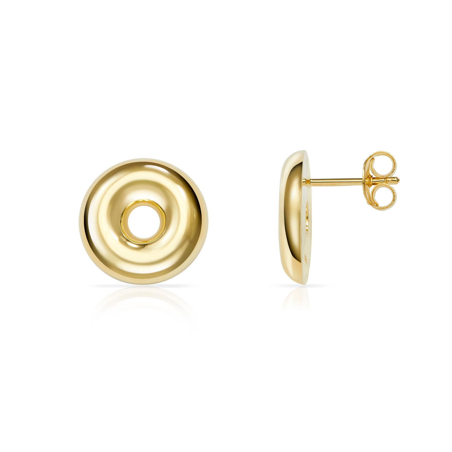 Ohrstecker goldener Donut | Silber vergoldet