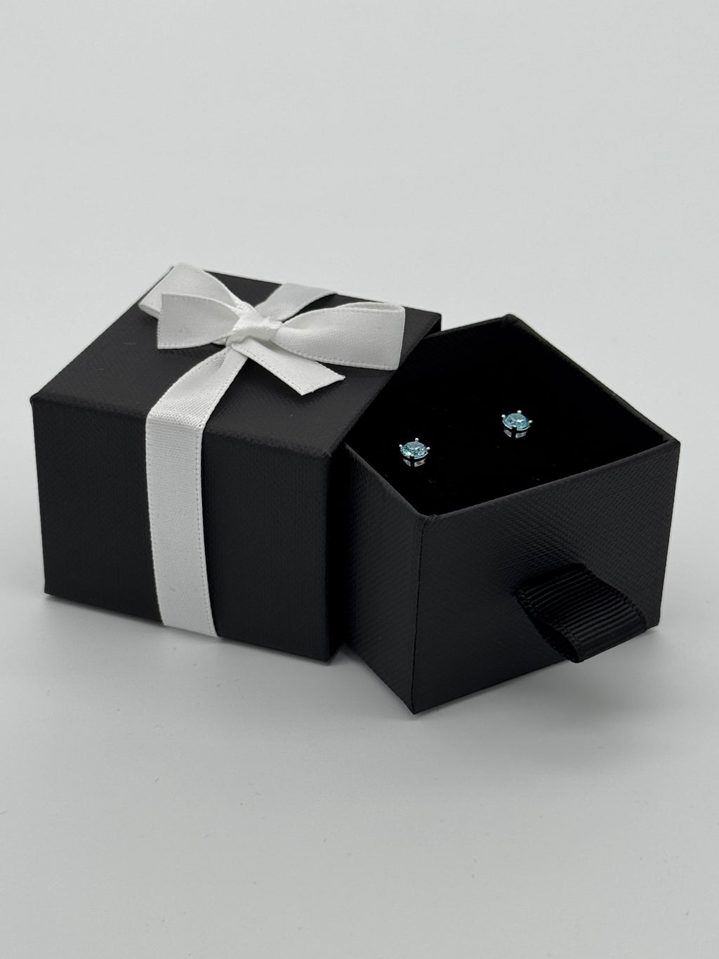 Ohrstecker Silber 925 - Aqua Mare 4mm