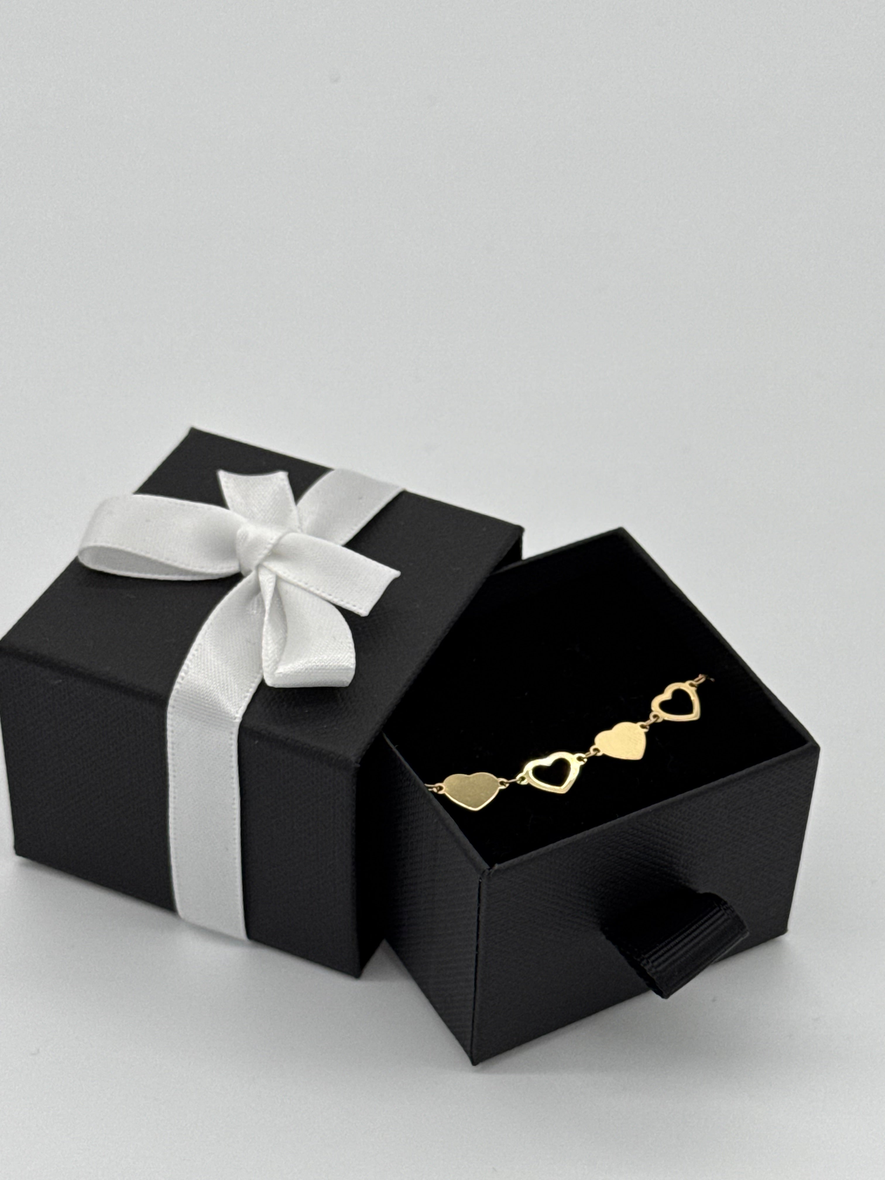 Armband goldene Herzen | Silber vergoldet