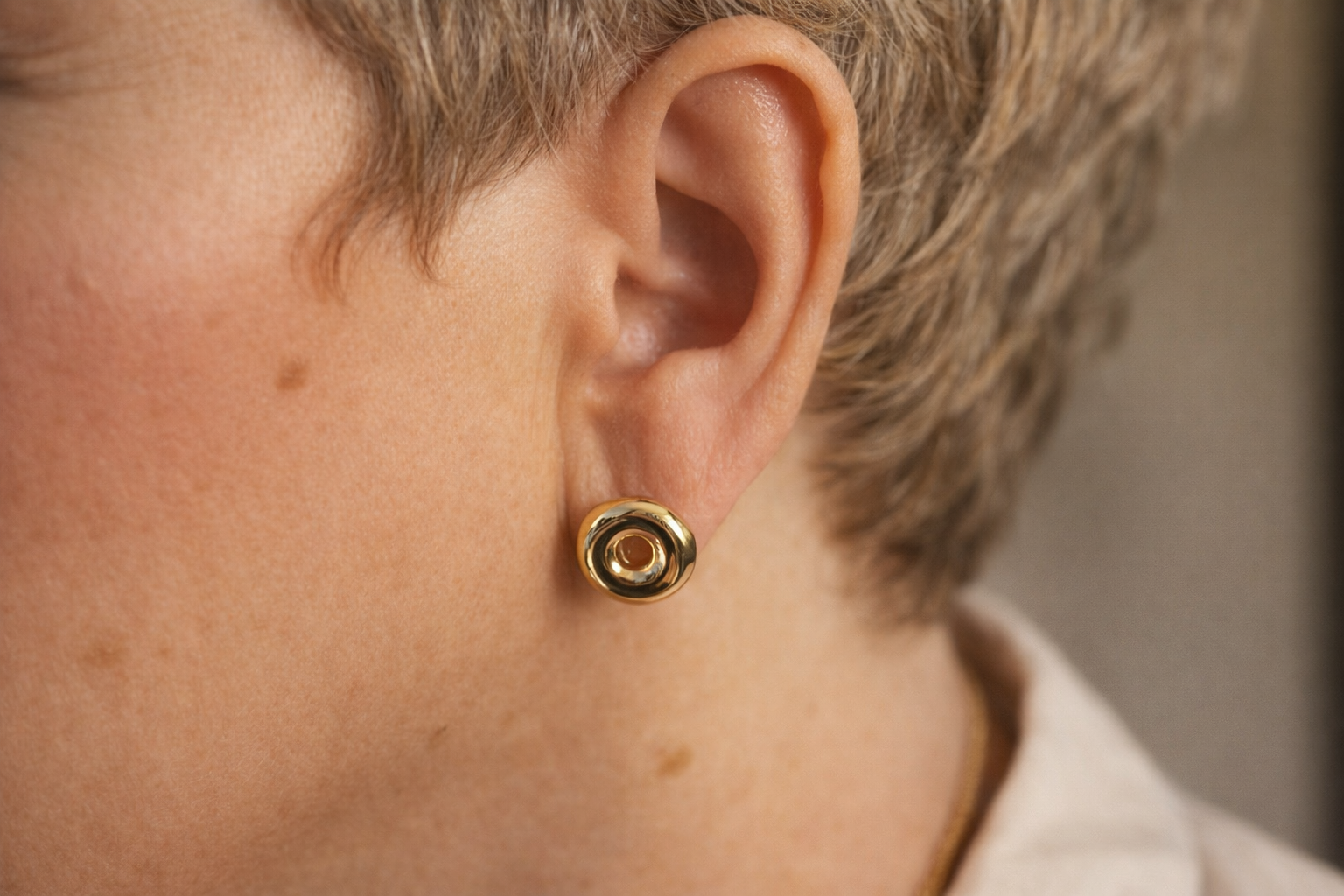 Vergoldete Circle Ohrstecker ✨