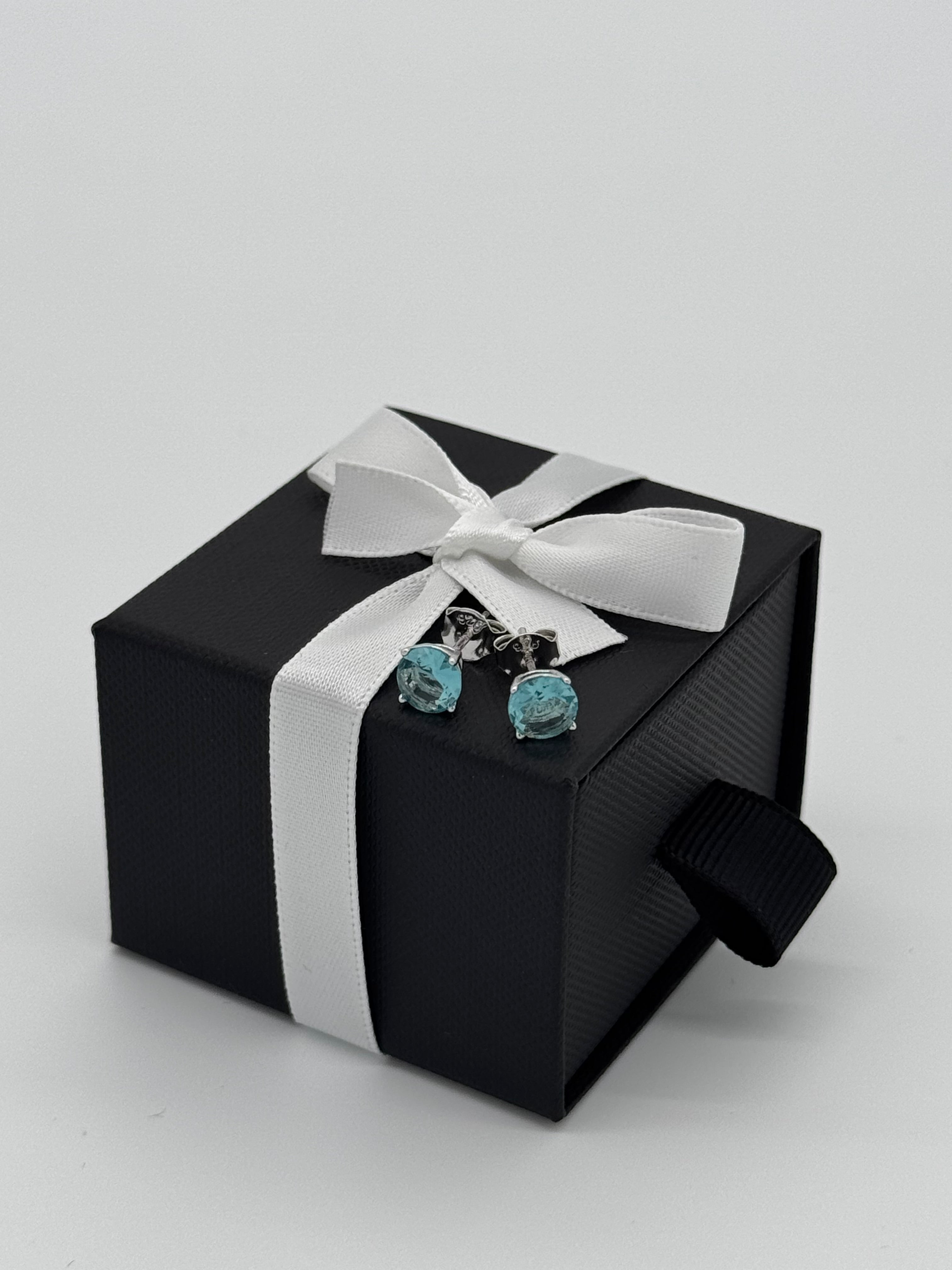 Ohrstecker 925 Silber - Aqua Mare