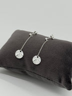 Ohrstecker mit Anhänger diamantiert | Echt Silber 925