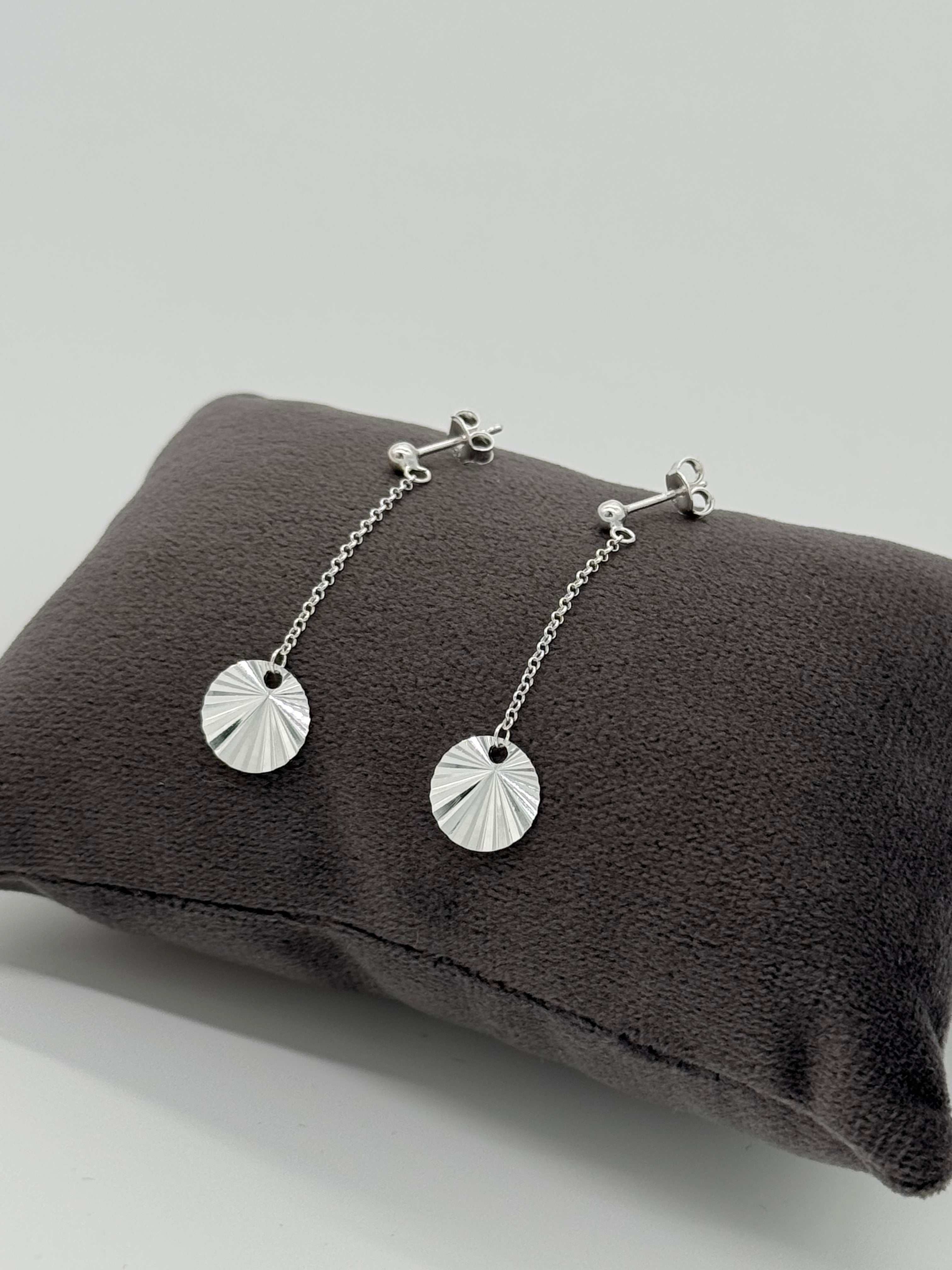 Ohrstecker mit Anhänger diamantiert | Echt Silber 925