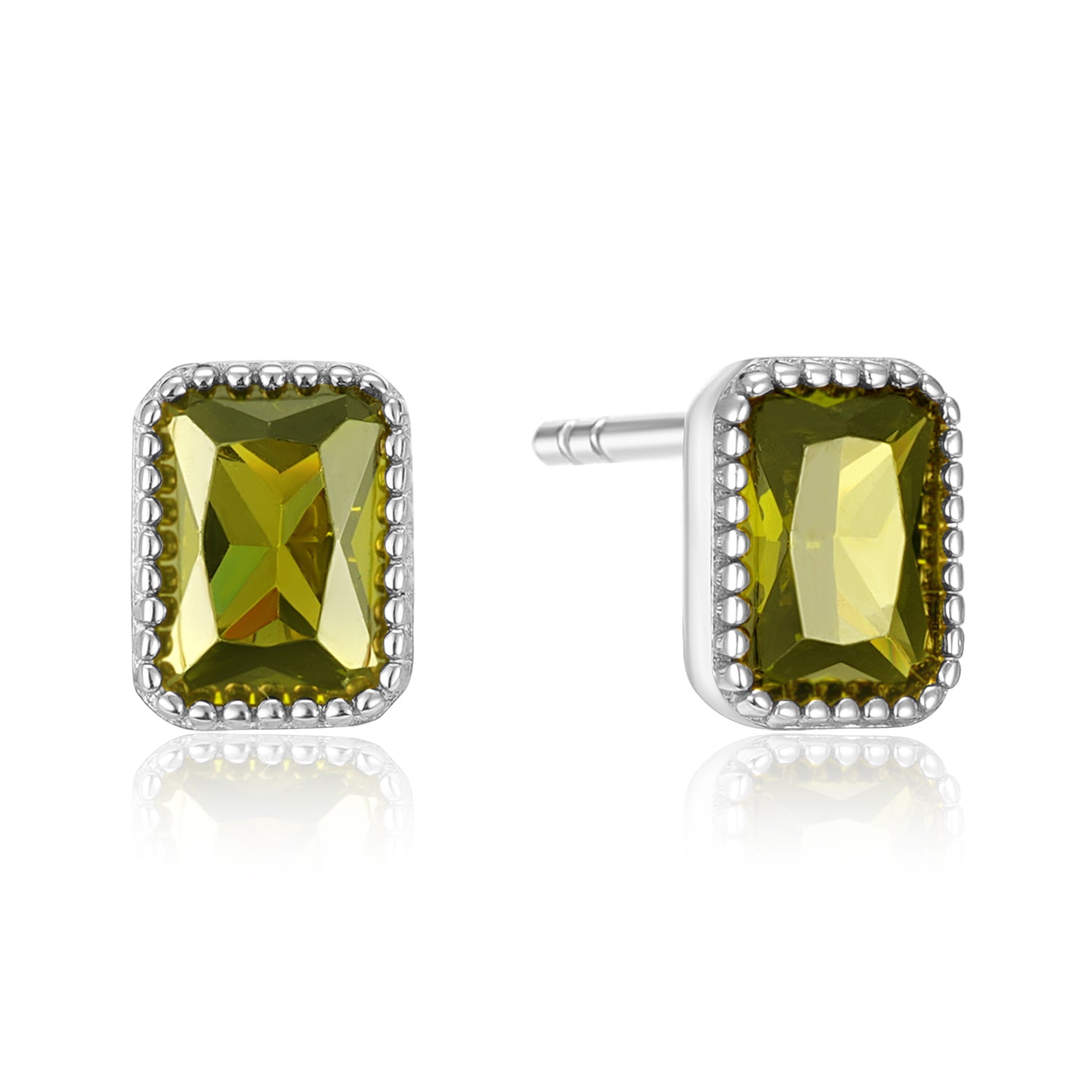 Ohrringe Silber 925 - Oliver Baguette Stein