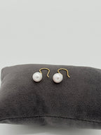 Ohrhänger mit Perle | Silber vergoldet