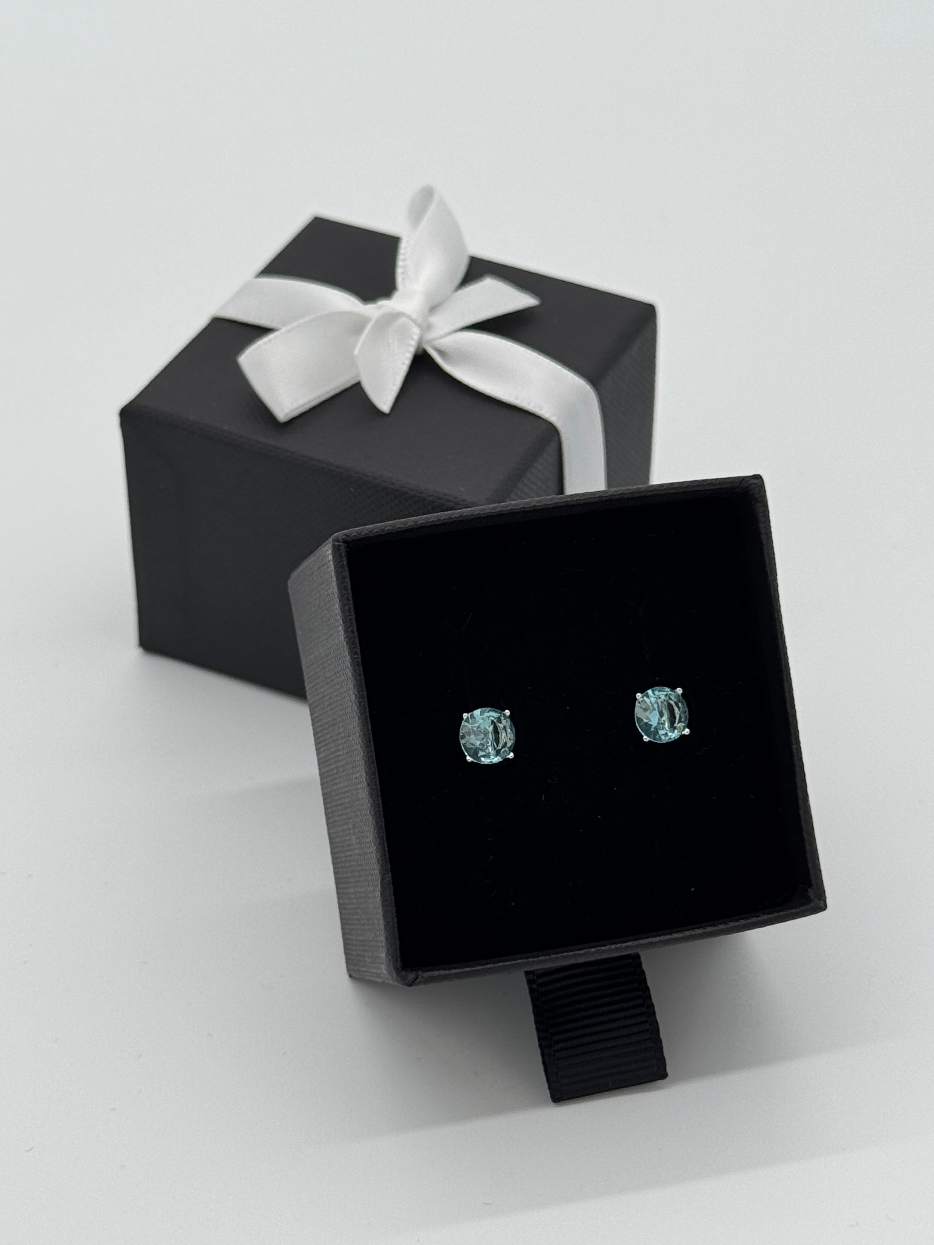 Ohrstecker 925 Silber - Aqua Mare