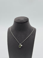 Collier mit edler Anhängerkombination - Oliver Baguette Stein, Perle, Herz