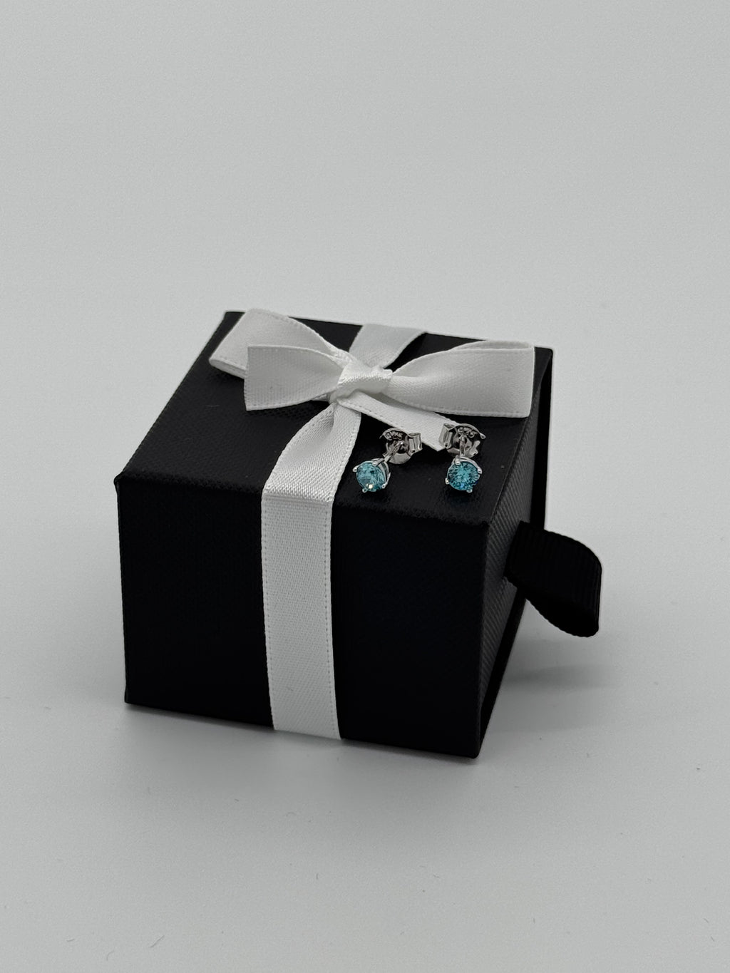 Ohrstecker Silber 925 - Aqua Mare 4mm