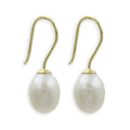 Ohrhänger mit Perle | Silber vergoldet