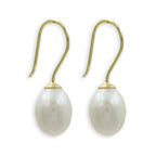 Ohrhänger mit Perle | Silber vergoldet