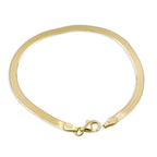 Goldenes Doppelpanzerarmband flach | Silber vergoldet