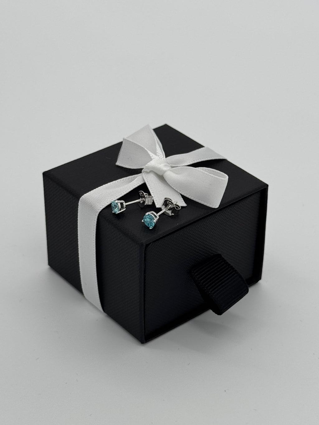 Ohrstecker Silber 925 - Aqua Mare 4mm