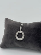 Rundes Muster Collier Silber 925 - Kreis