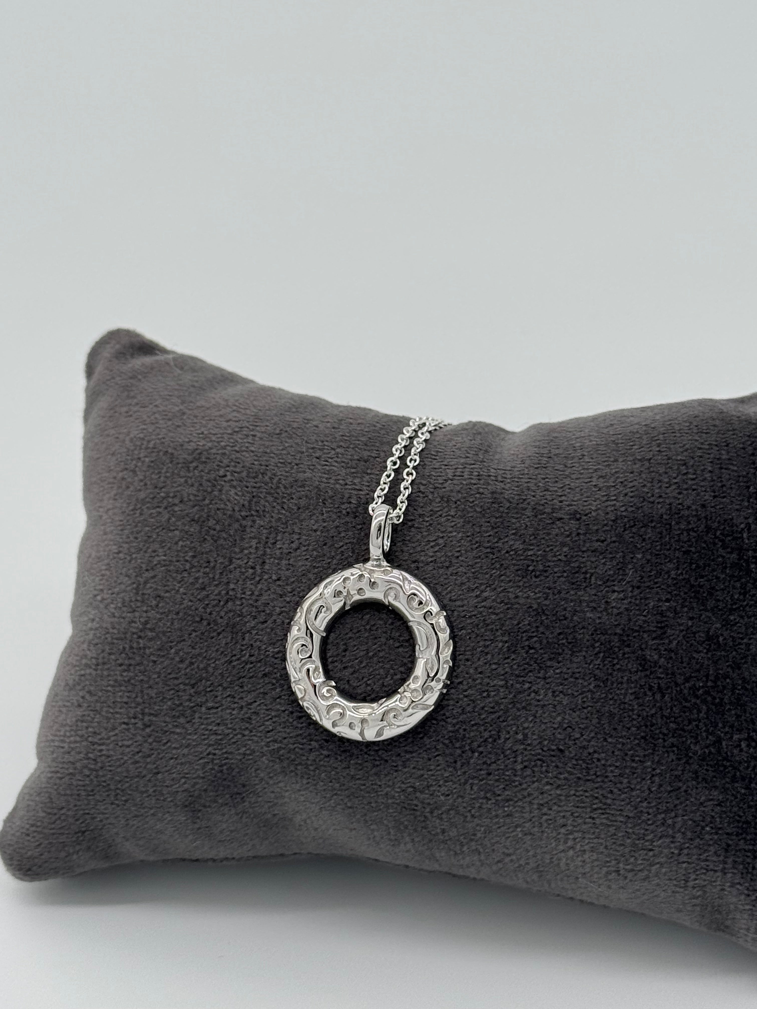 Rundes Muster Collier Silber 925 - Kreis