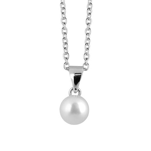 Zeitloses Perlencollier in 925 Silber