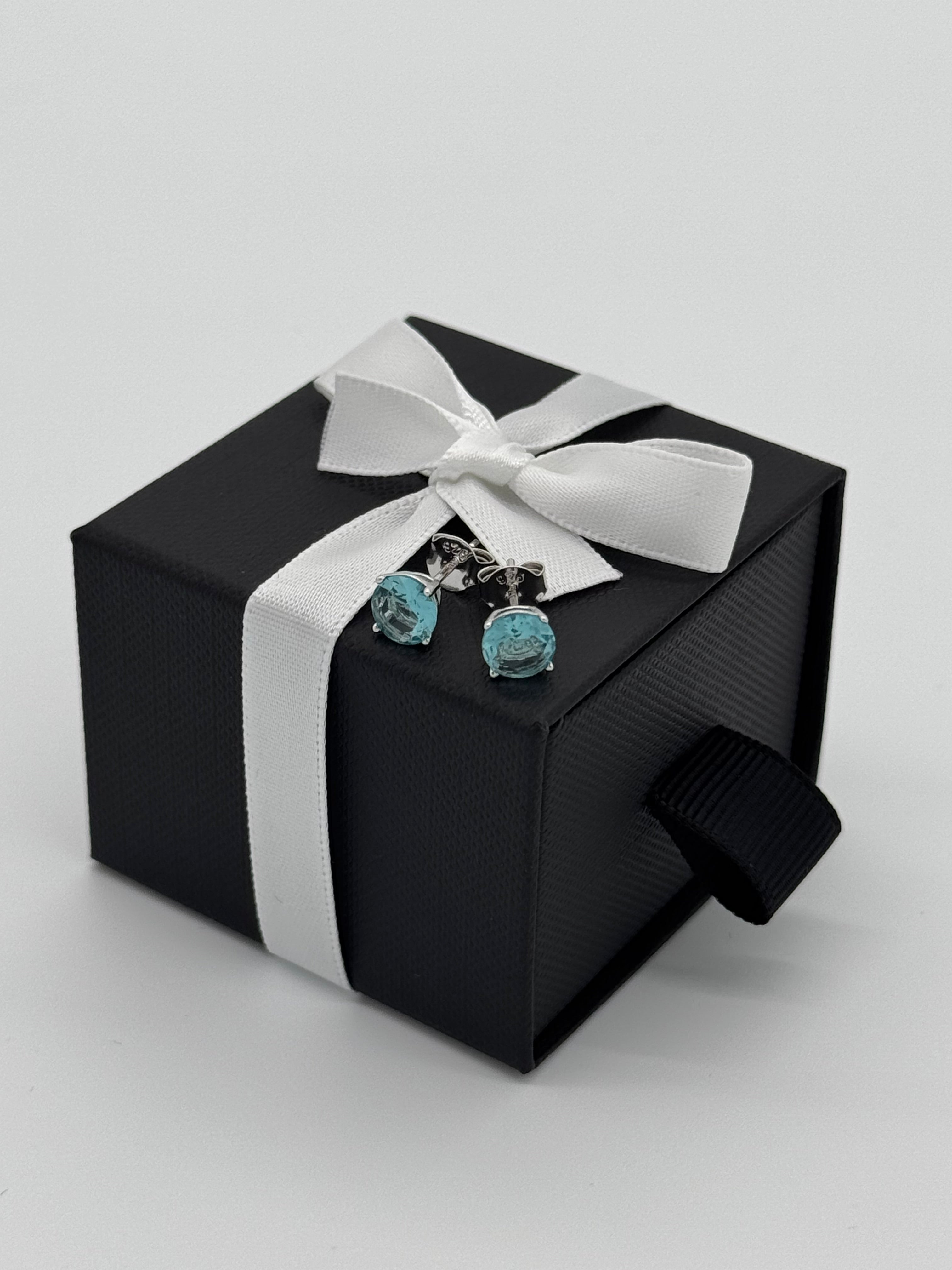 Ohrstecker 925 Silber - Aqua Mare