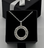 Rundes Muster Collier Silber 925 - Kreis